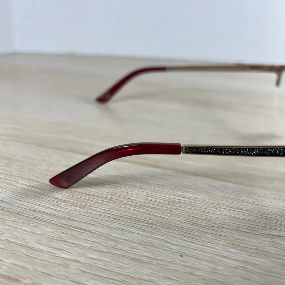 Ann Taylor Luxury Petite ATP012 C02 Half Rim Eyeglasses Red Frame Only 50-16-130